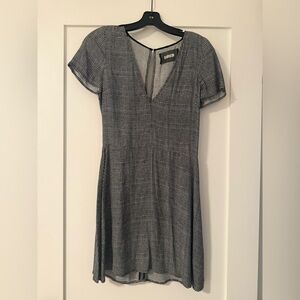 Reformation Black and White Plaid Dress